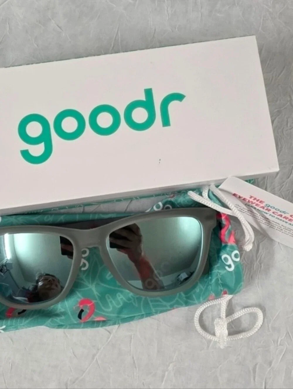 Goodr Run City Chicago Sunglasses in box